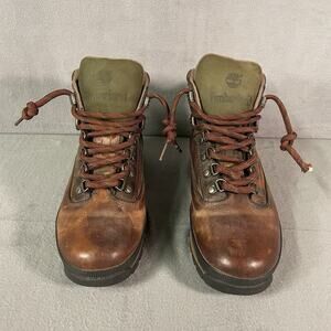 Timberland Euro Hiker 95100 Brown Leather Ankle Hiking Boots Women's Size 8M